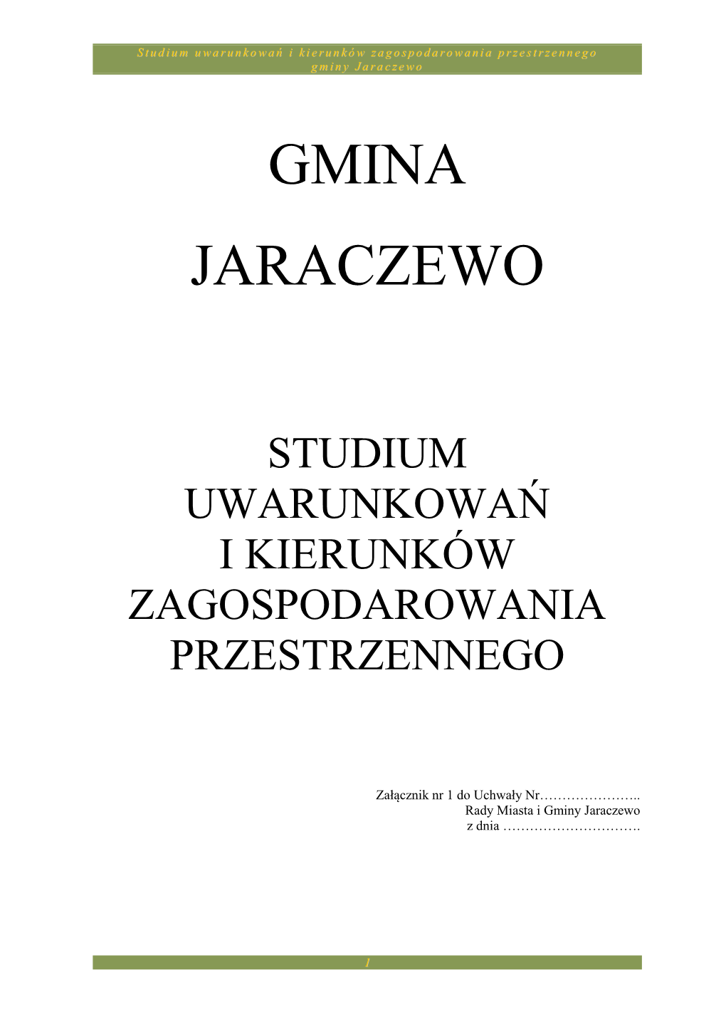 Studium Uwarunkowań I Kierunków Zagospodarowania Przestrzennego