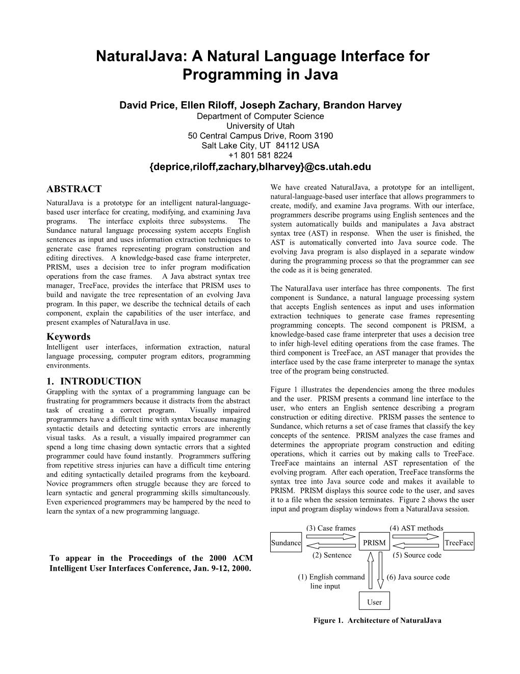 Naturaljava: a Natural Language Interface for Programming in Java