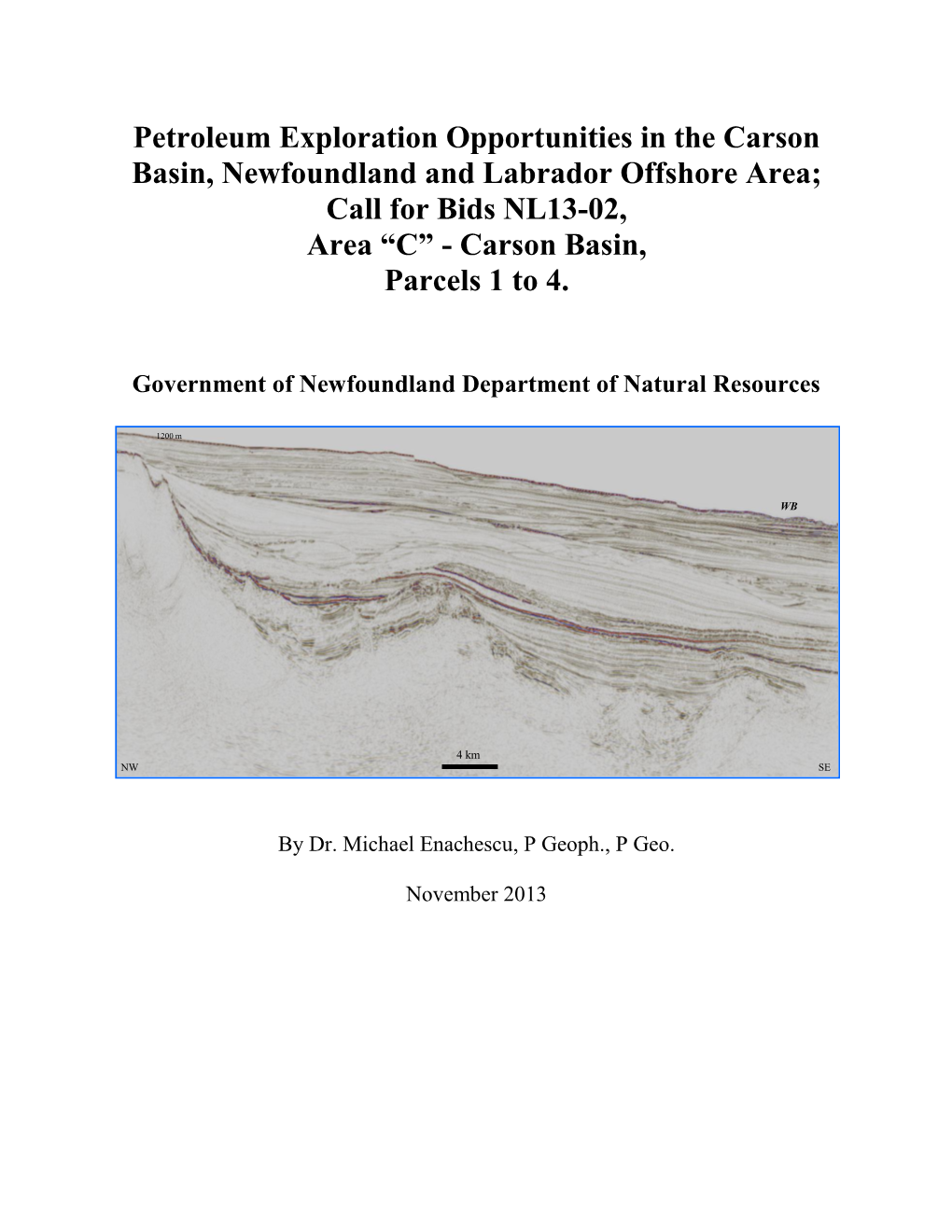 Call for Bids NL13-02, Area “C” - Carson Basin, Parcels 1 to 4