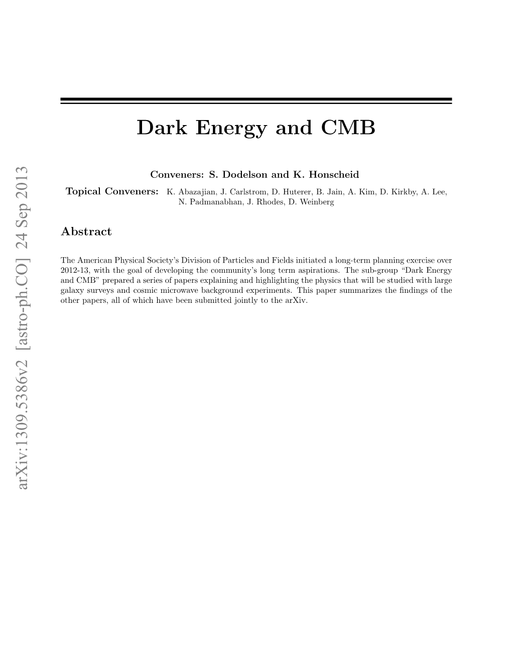 Dark Energy and CMB