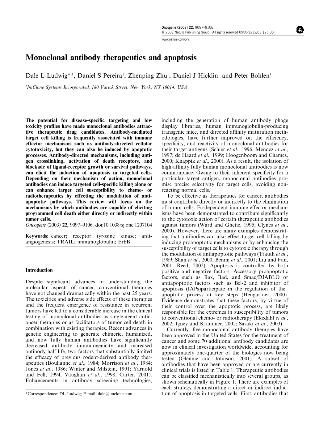 Monoclonal Antibody Therapeutics and Apoptosis