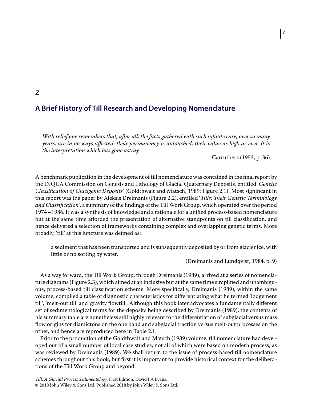 A Brief History of Till Research and Developing Nomenclature