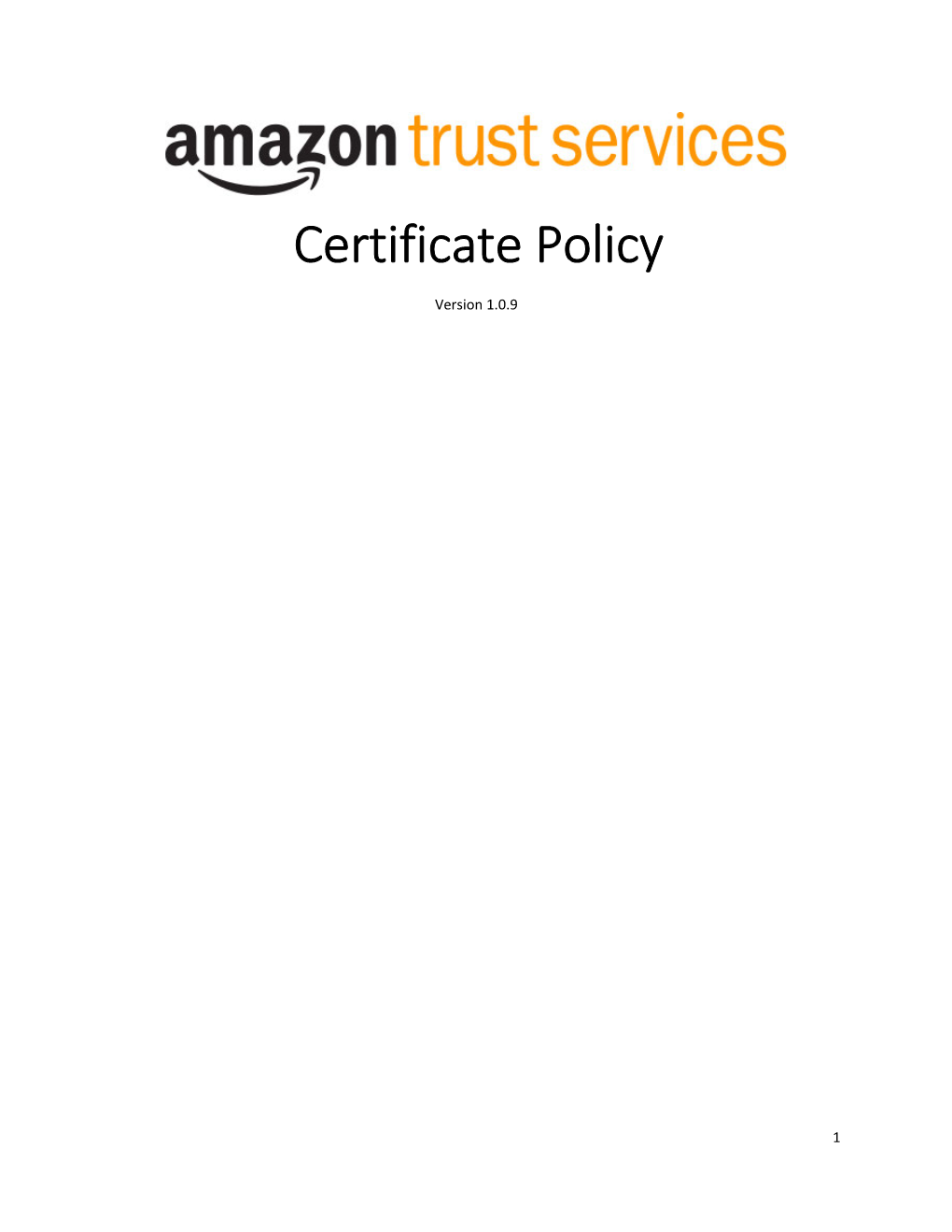 Amazon Trust Services Certificate Policy