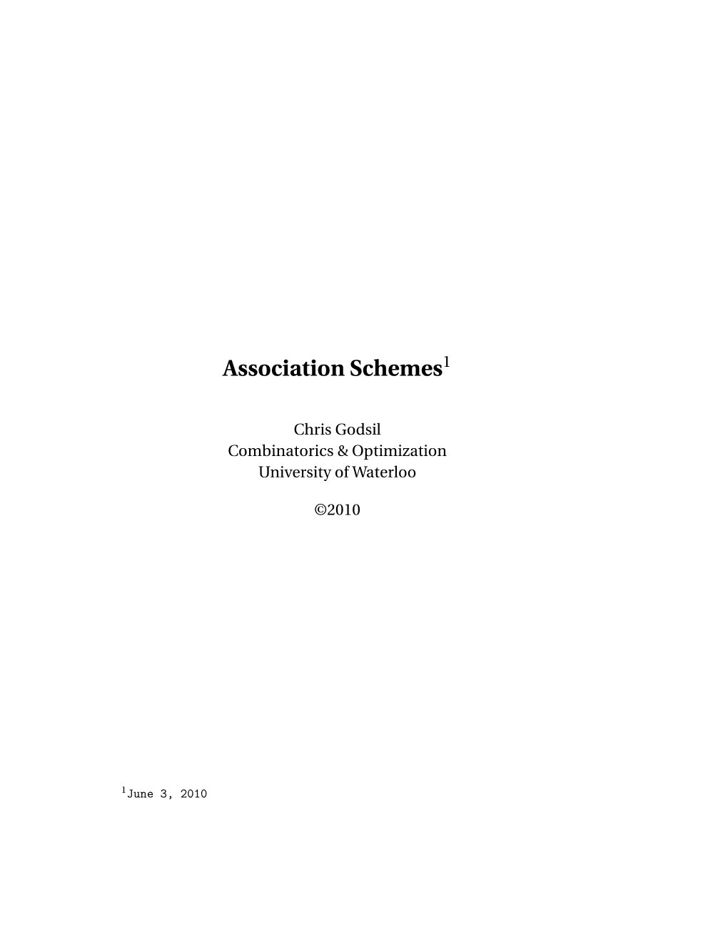 Association Schemes1