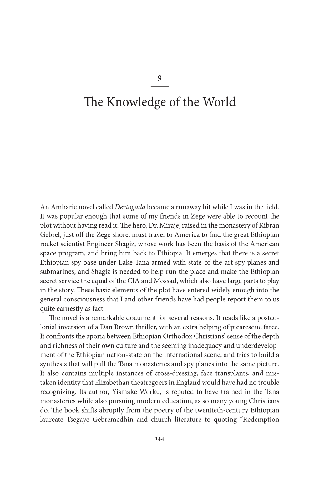 The Knowledge of the World