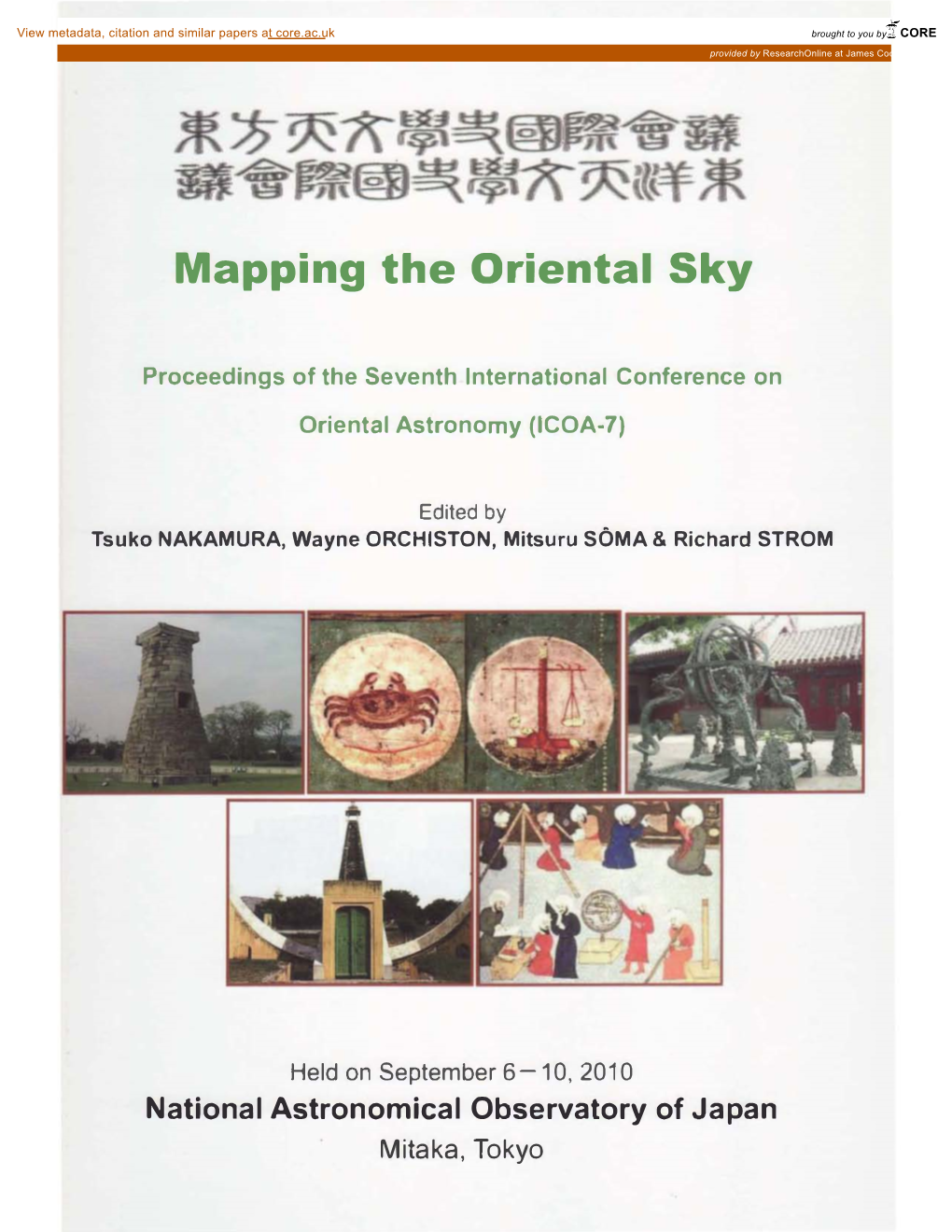 Mapping the Oriental Sky