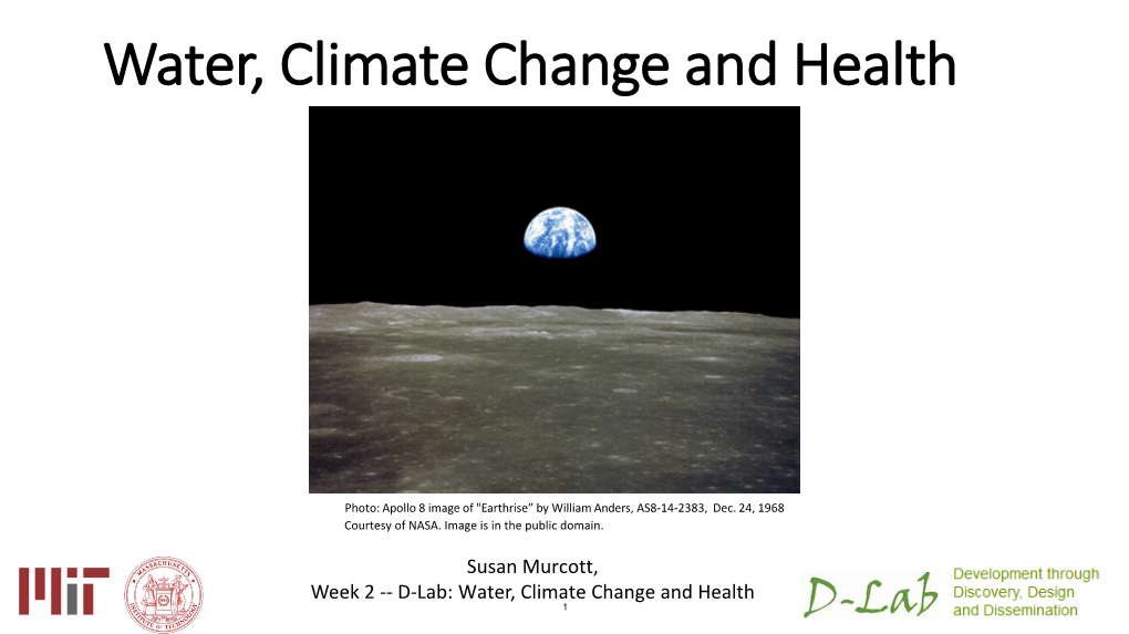 EC.719 D-Lab: Water, Climate, and Health, Lec 2