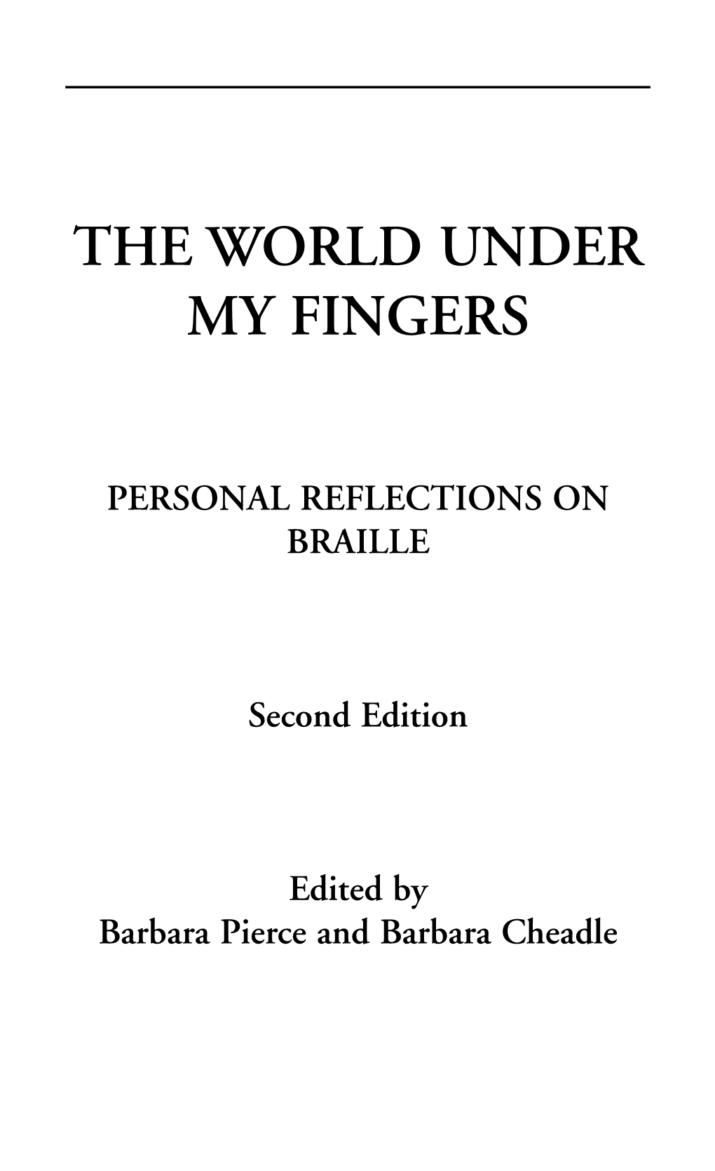 The World Under My Fingers (PDF)