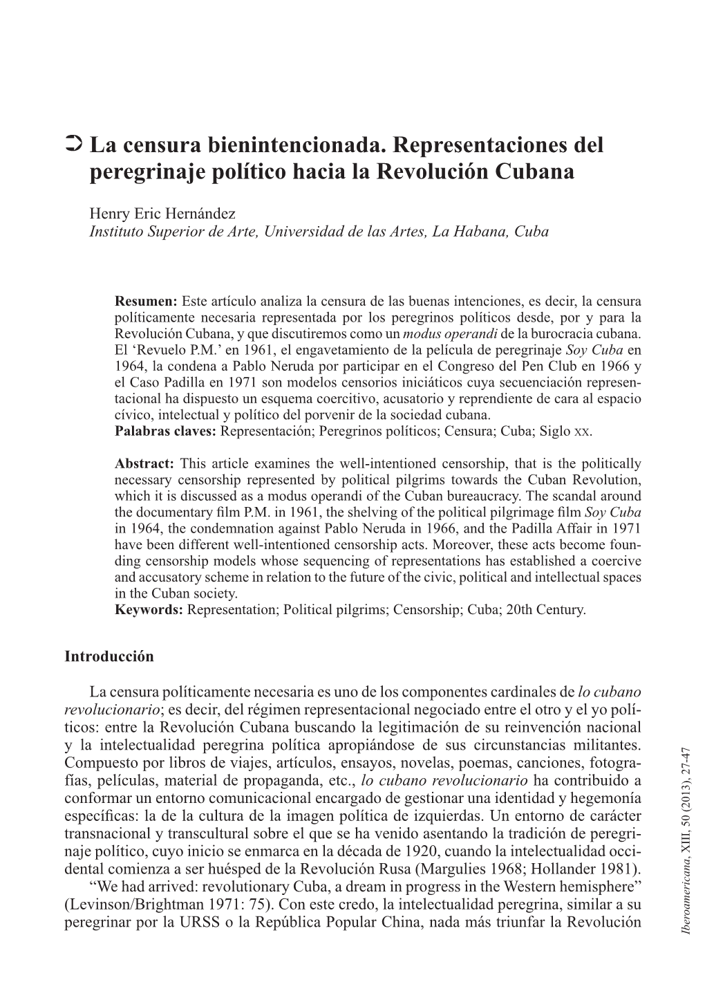 La Censura Bienintencionada. Representaciones Del Peregrinaje