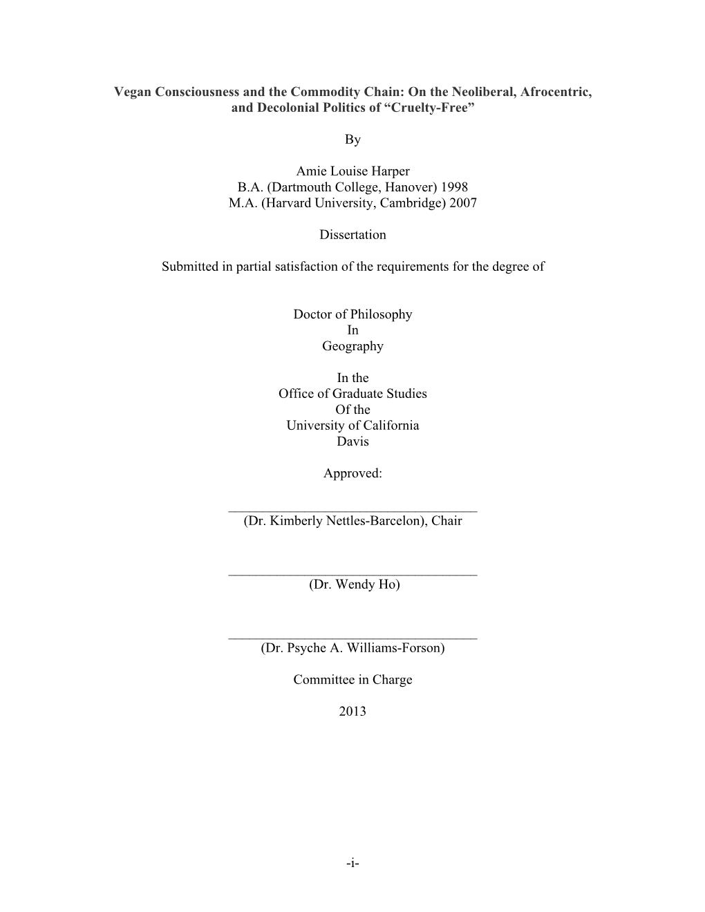 I- Vegan Consciousness and the Commodity Chain: on the Neoliberal, Afrocentric, and Decolonial Politics of “Cruelty-Free” B