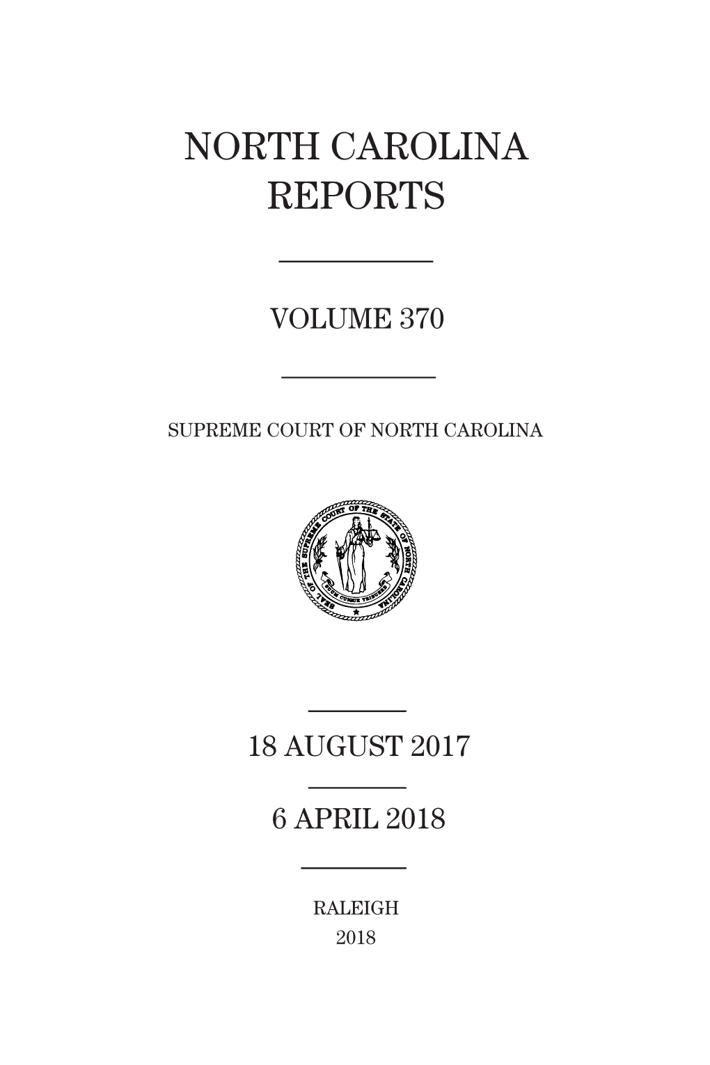 North Carolina Reports