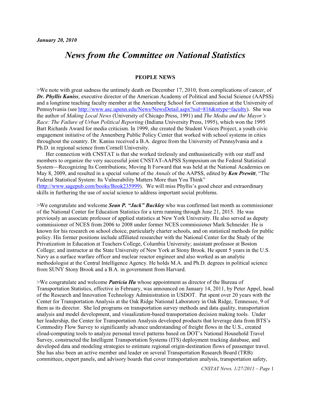 Committee on National Statistics