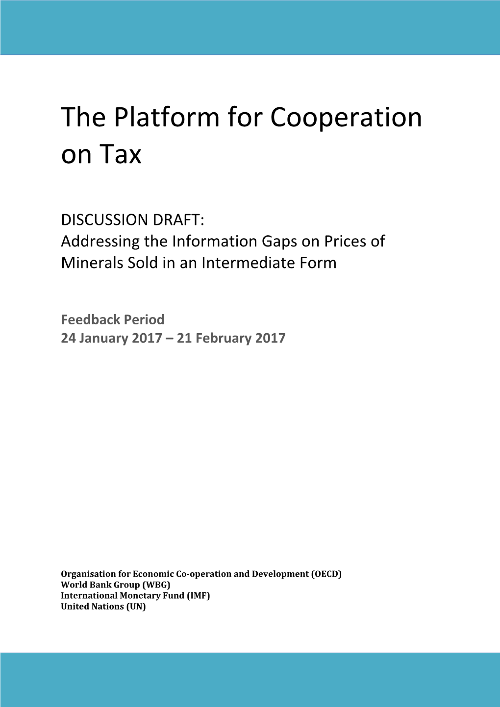 Addressing the Information Gaps on Prices of Minerals Sold in an Intermediate Form