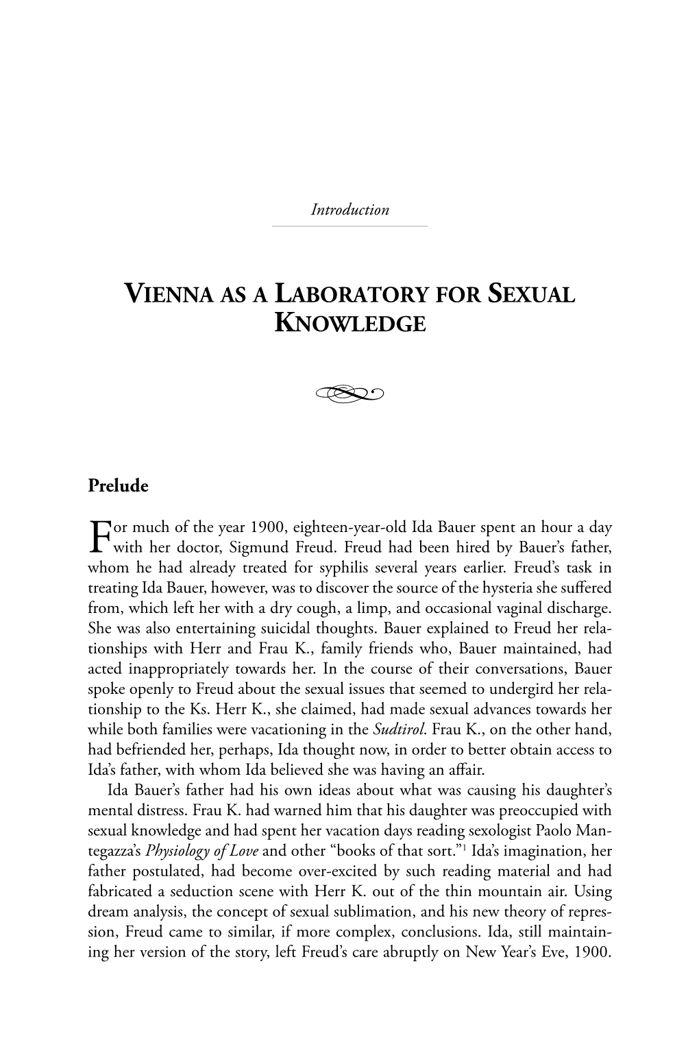 Vienna AS a Laboratory for SEXUAL KNOWLEDGE