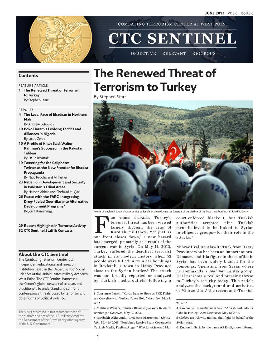 The Renewed Threat of Terrorism to Turkey