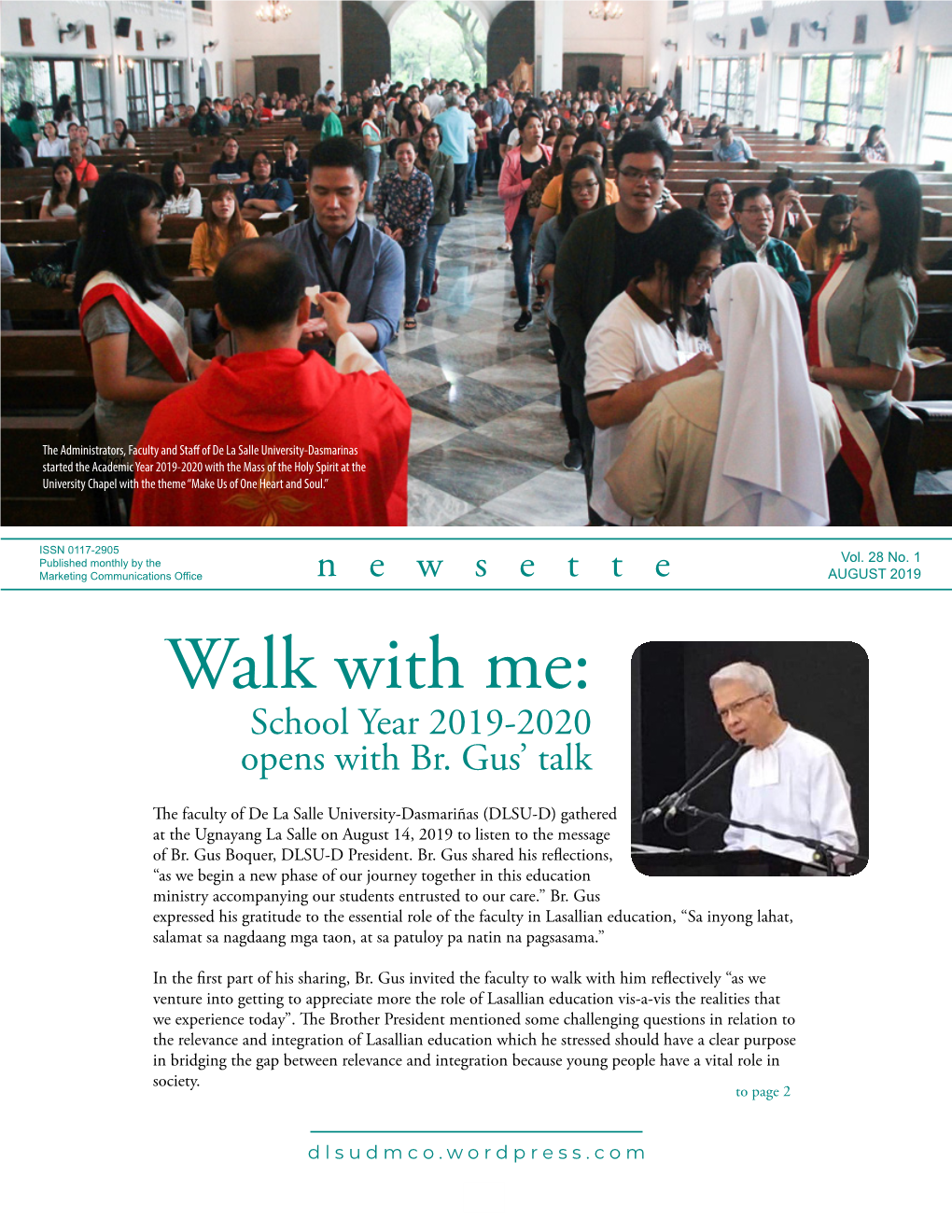 Walk with Me: School Year 2019-2020 Opens with Br