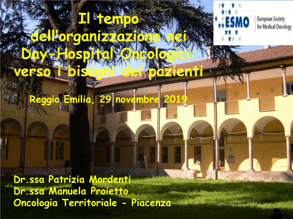 Il Tempo Dell'organizzazione Nei Day-Hospital Oncologici