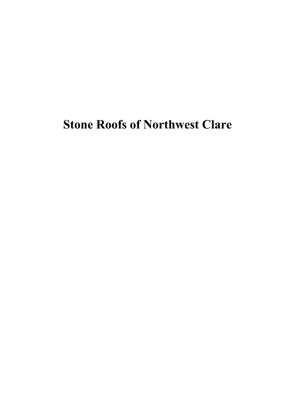 The Stone Roofs of NW Clare.Pdf