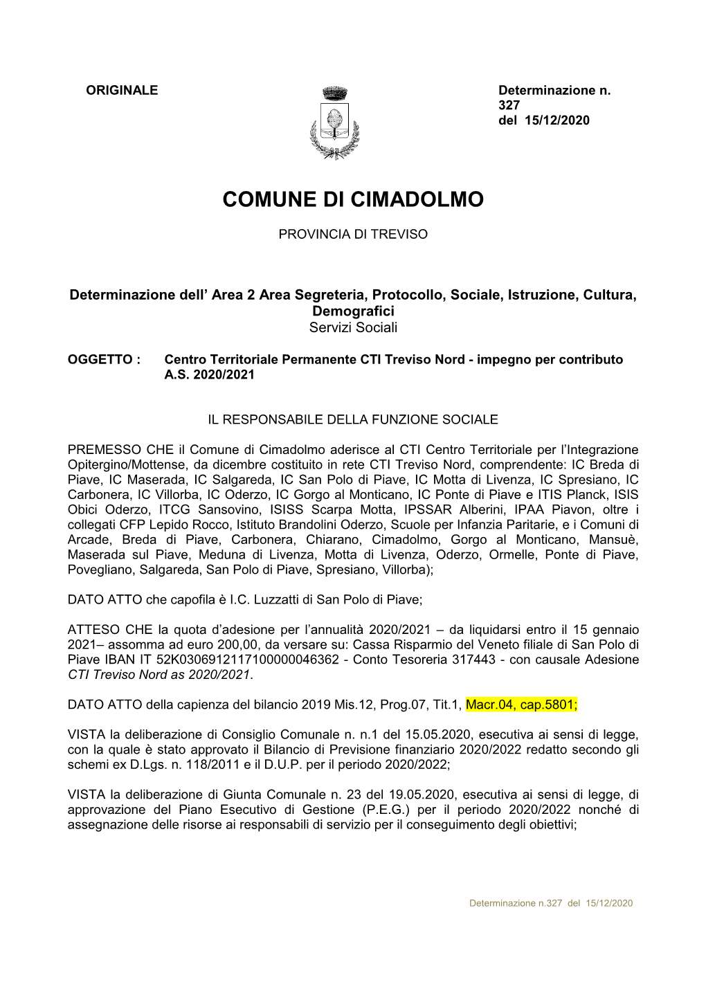 Comune Di Cimadolmo