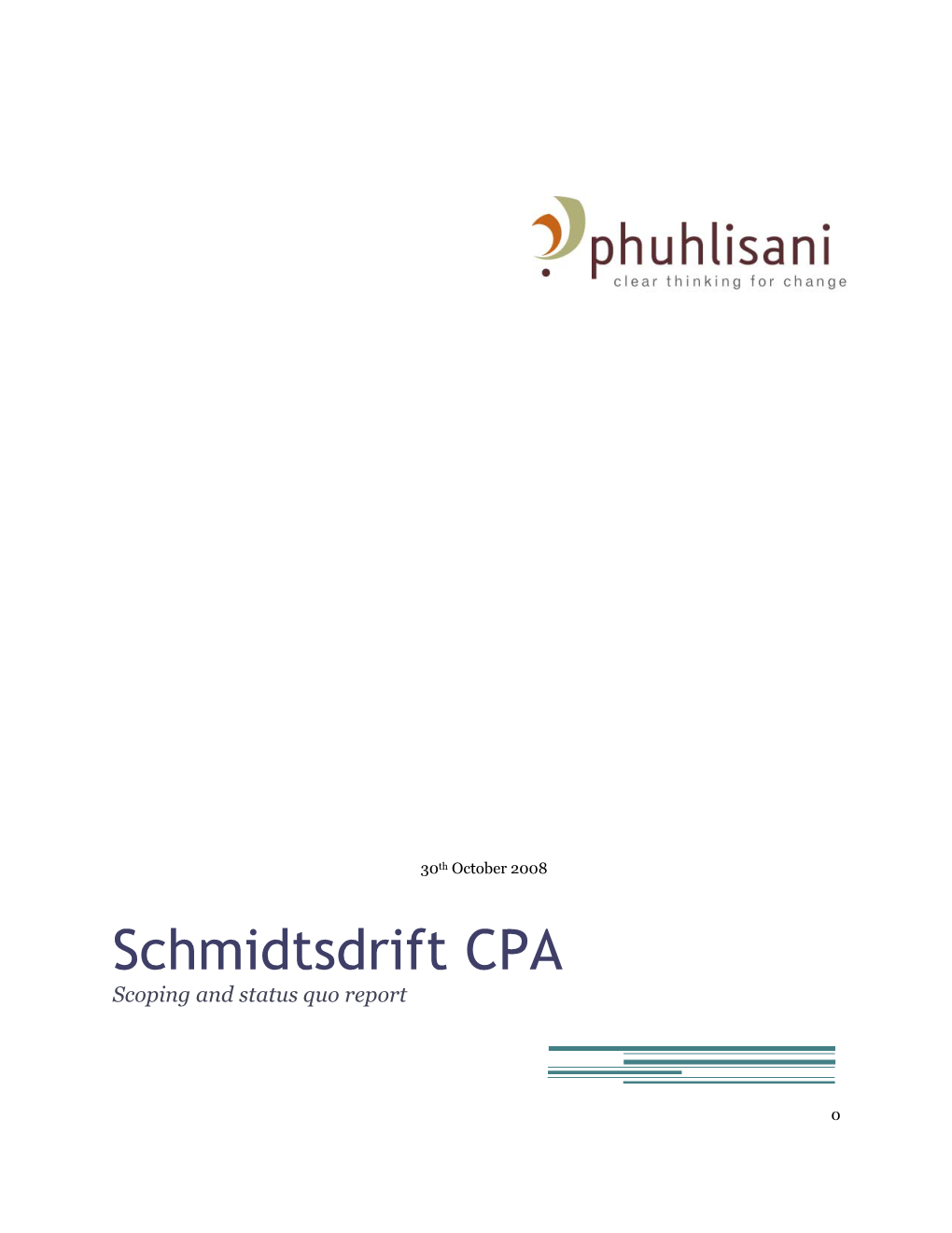 Schmidtsdrift CPA Scoping and Status Quo Report