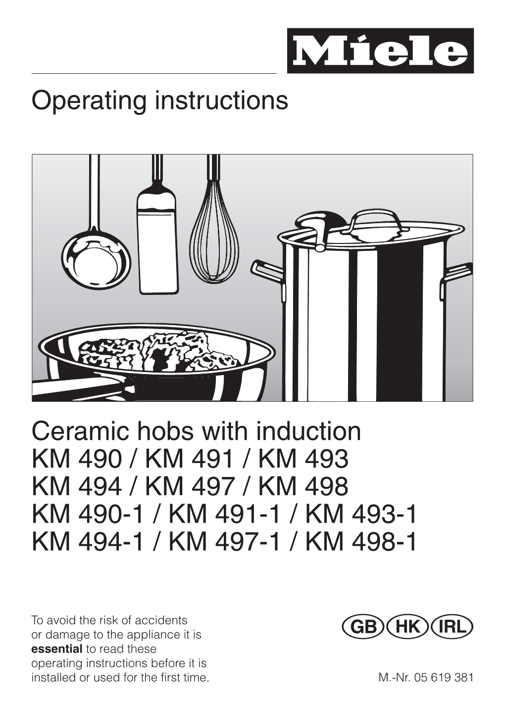 Operating Instructions Ceramic Hobs with Induction KM 490 / KM 491