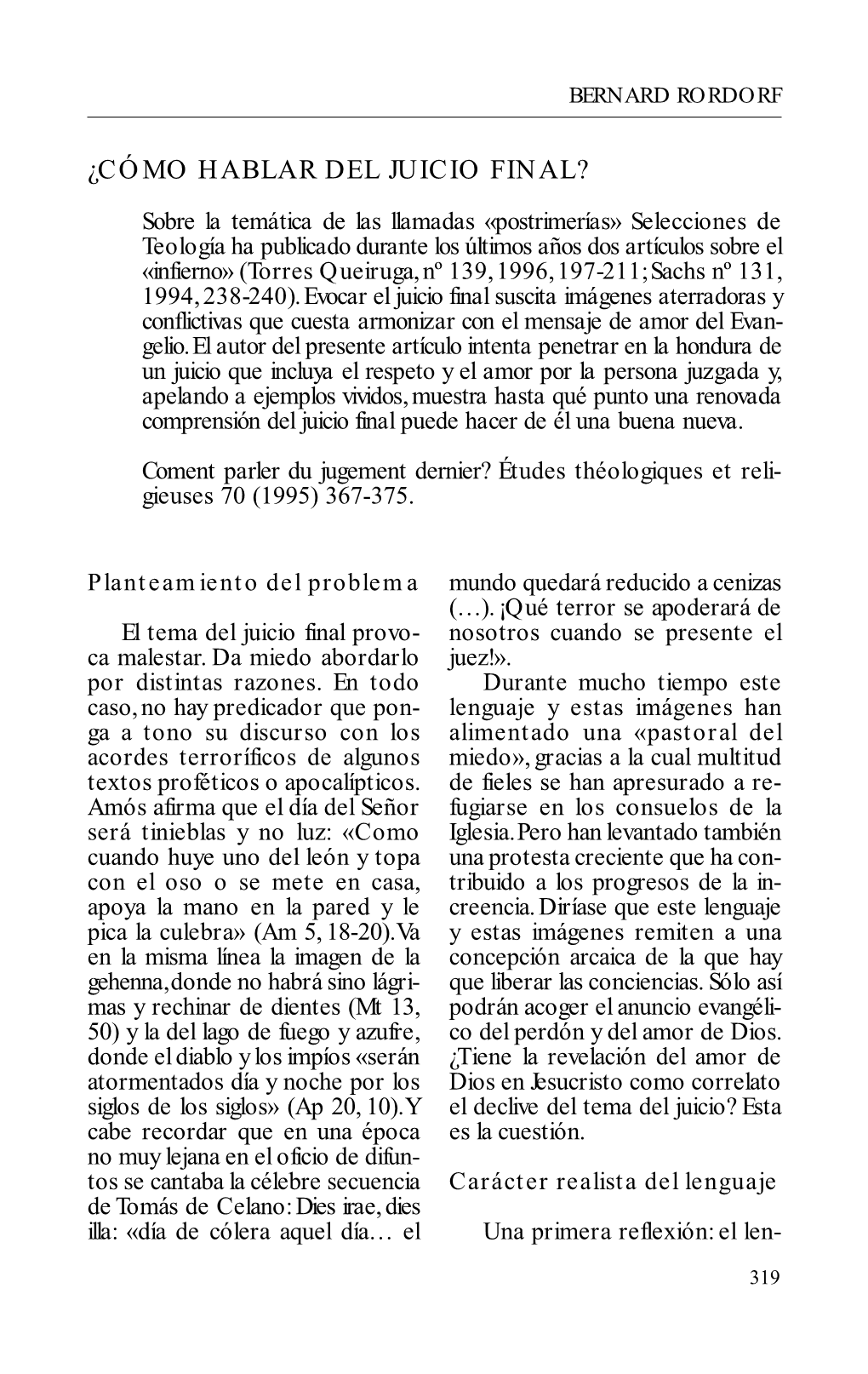 ¿Cómo Hablar Del Juicio Final?