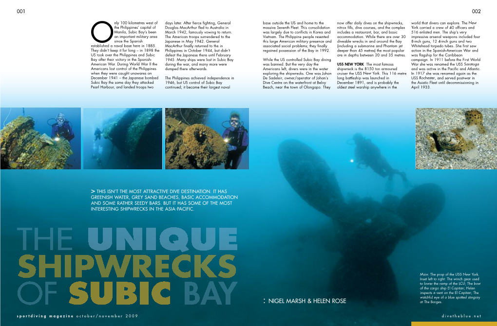 The Unique Wrecks of Subic Bay.Pdf