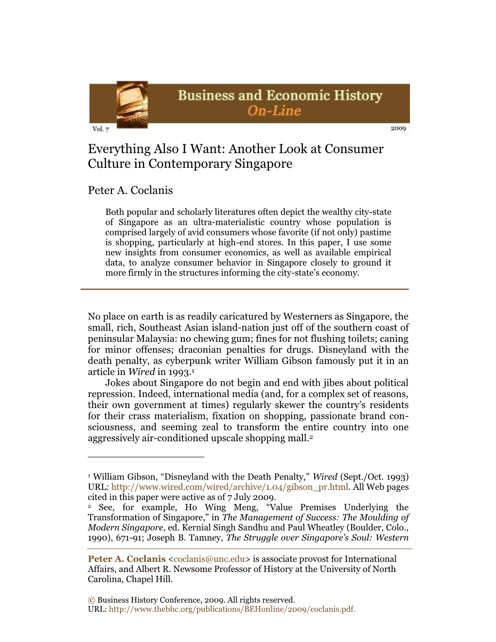 Another Look at Consumer Culture in Contemporary Singapore