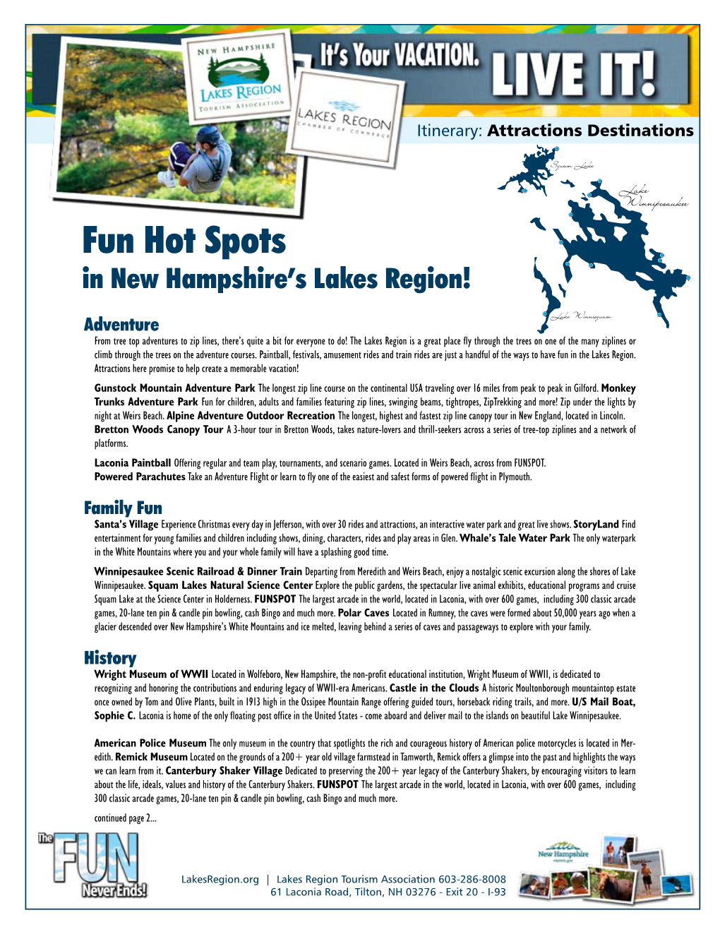 Fun Hot Spots in New Hampshire’S Lakes Region!