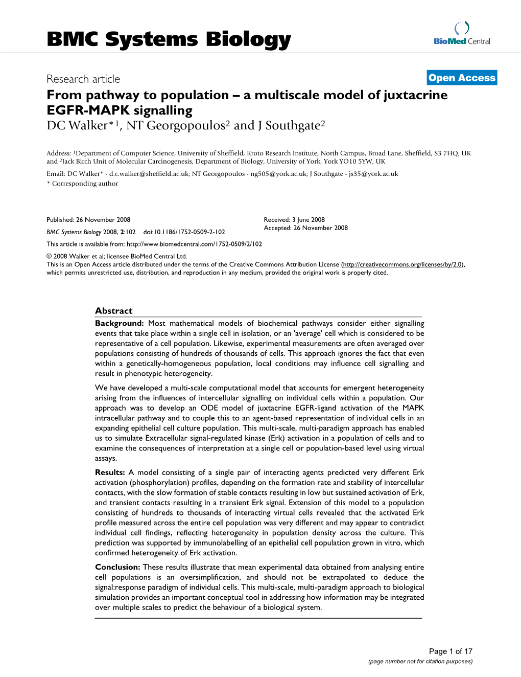 From Pathway to Population–A Multiscale Model of Juxtacrine