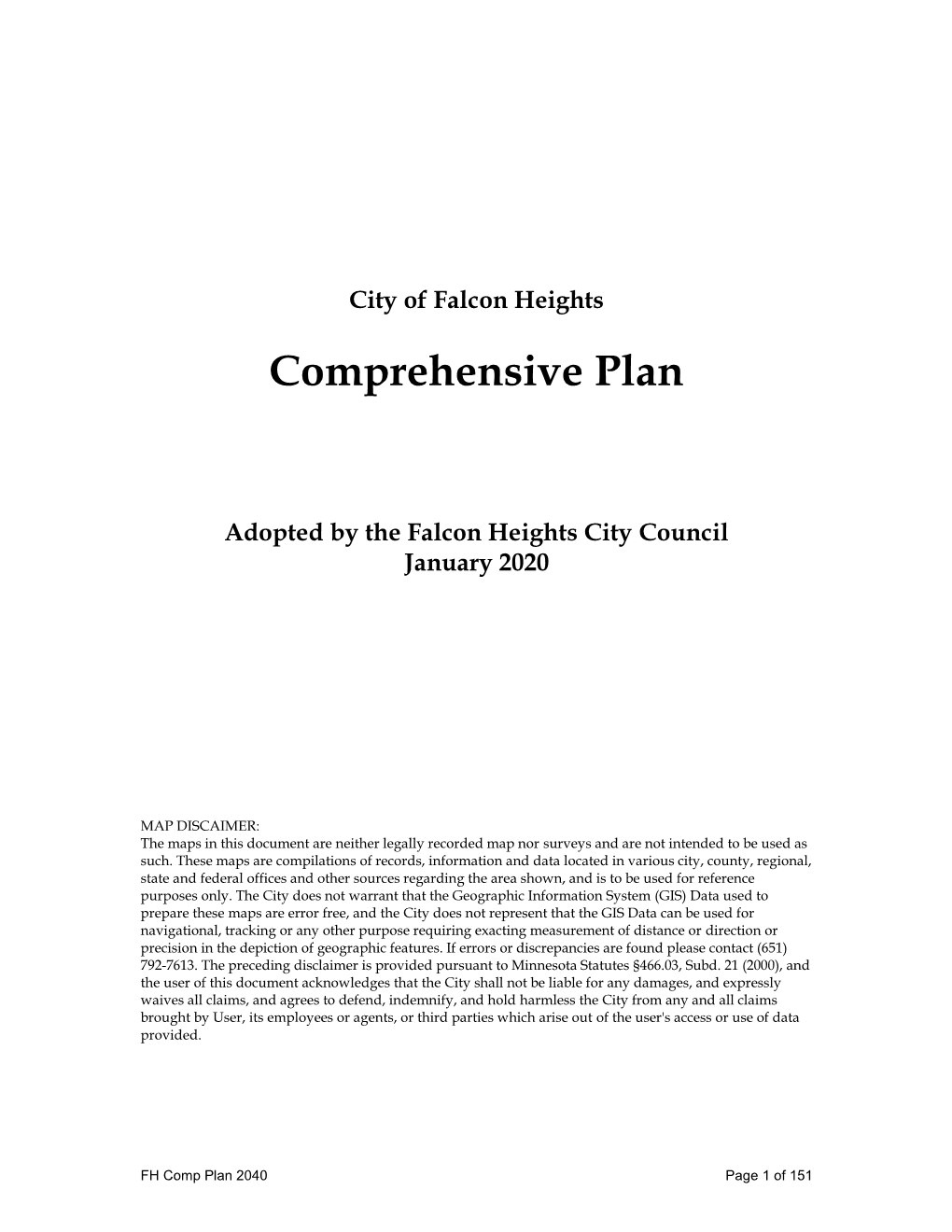 Adopted 2040 Comprehensive Plan