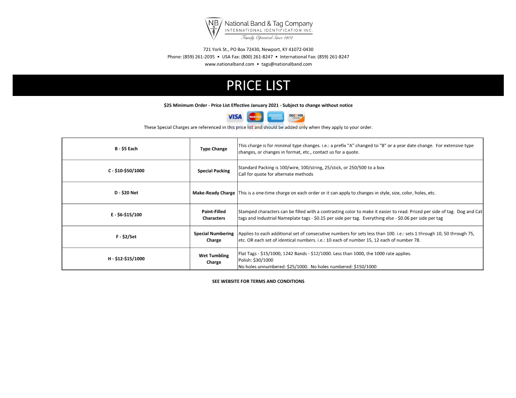 2021 Master Price List.Xlsx