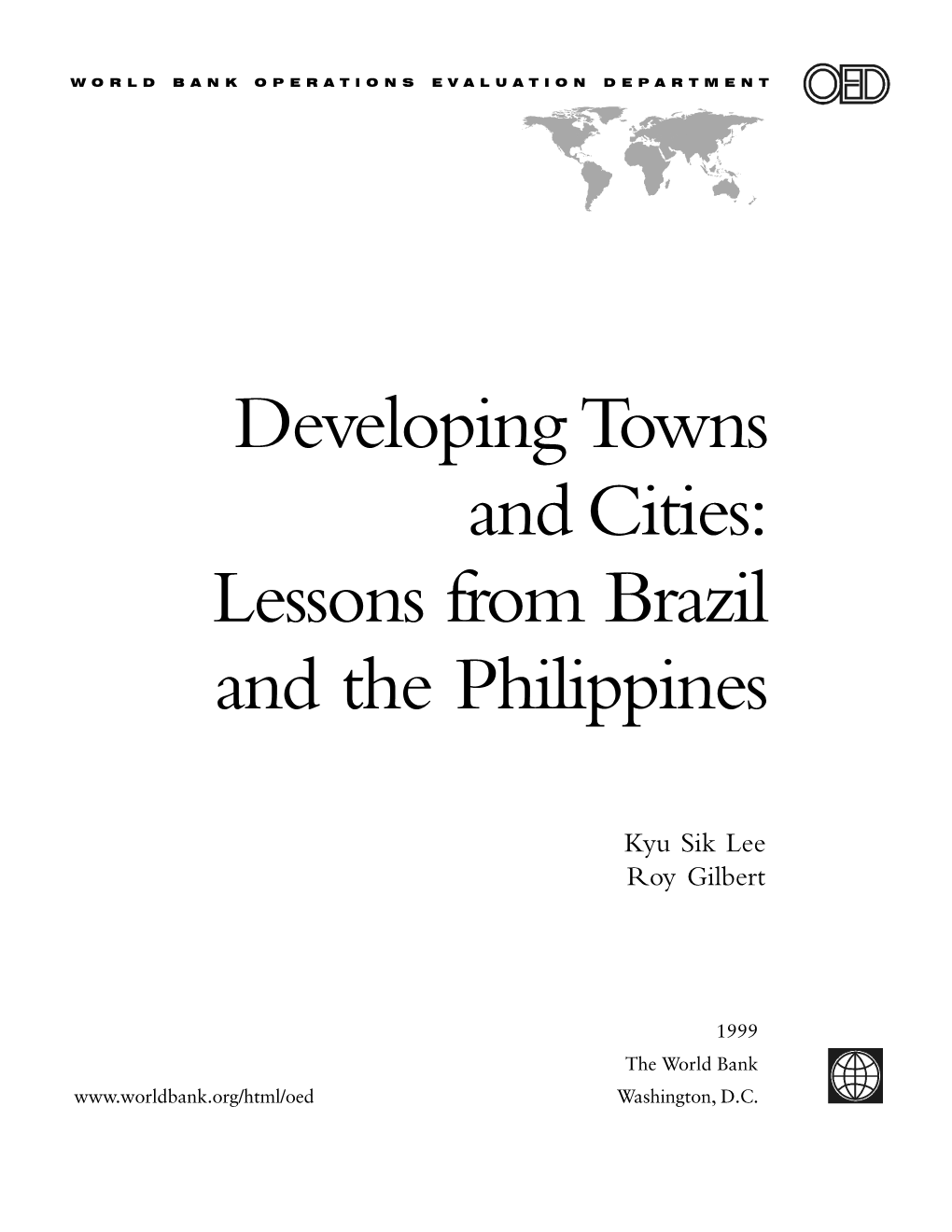 Developing Towns and Cities: Lessons from Brazil and the Philippines