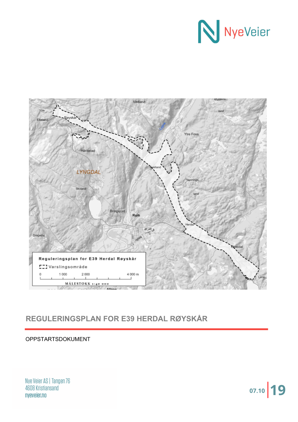 Reguleringsplan for E39 Herdal Røyskår