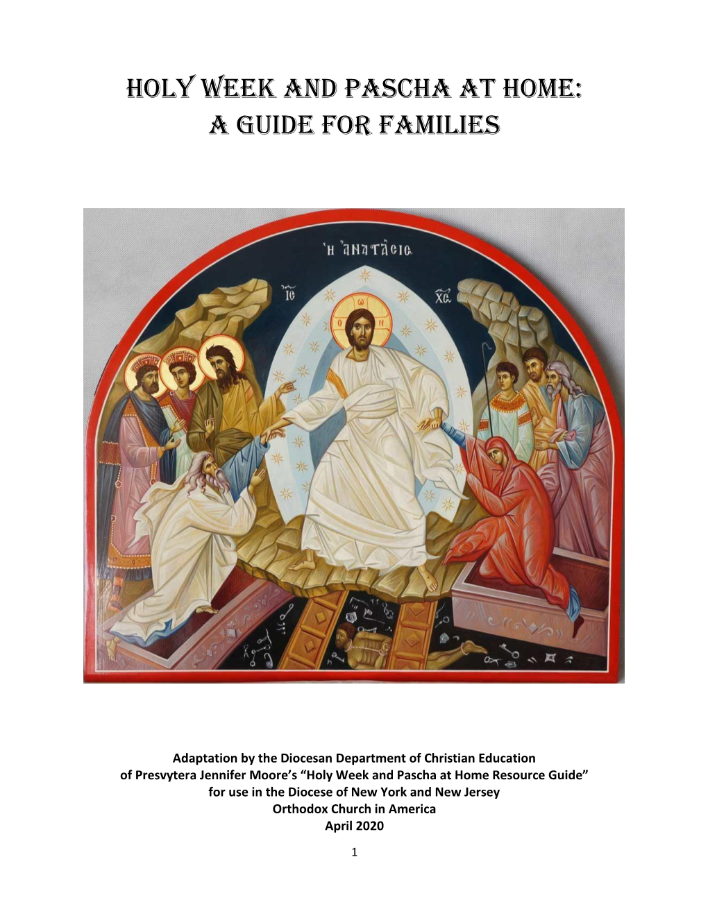 Holy Week and Pascha at Home: a Guide for Families