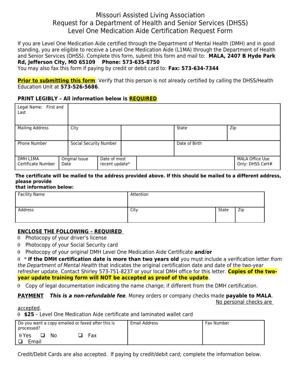 The Missouri Assisted Living Association