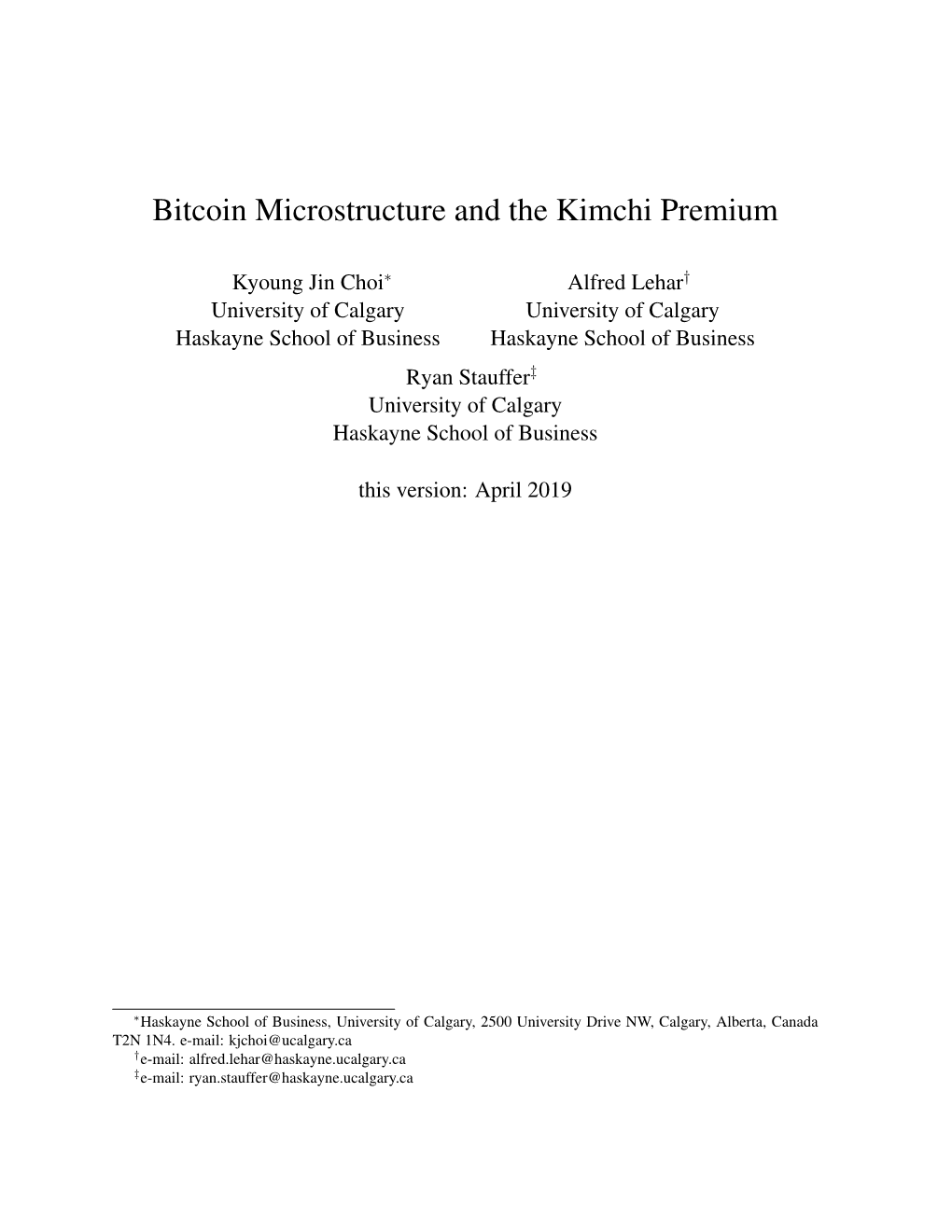 Bitcoin Microstructure and the Kimchi Premium