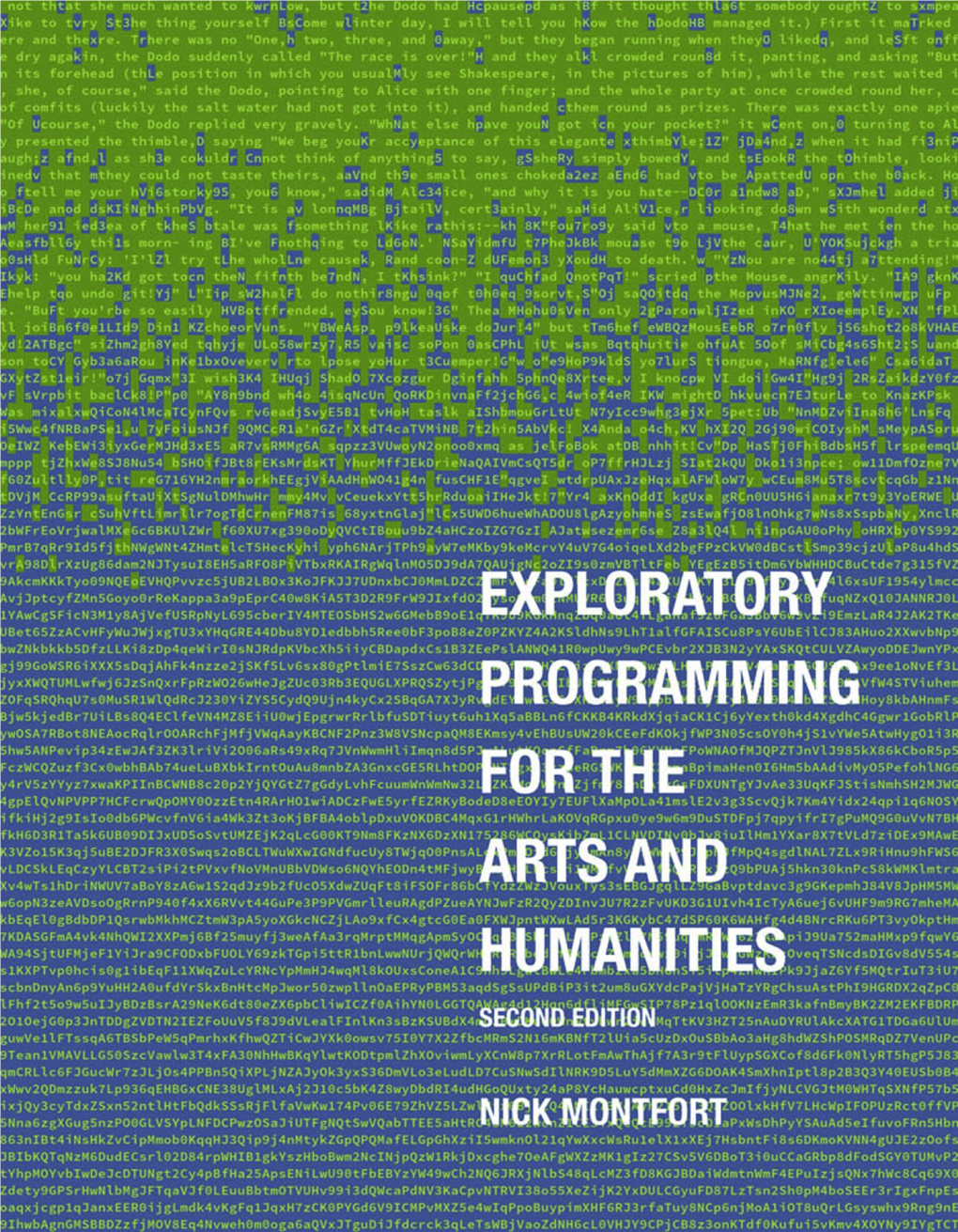 Exploratory Programming for the Arts and Humanities