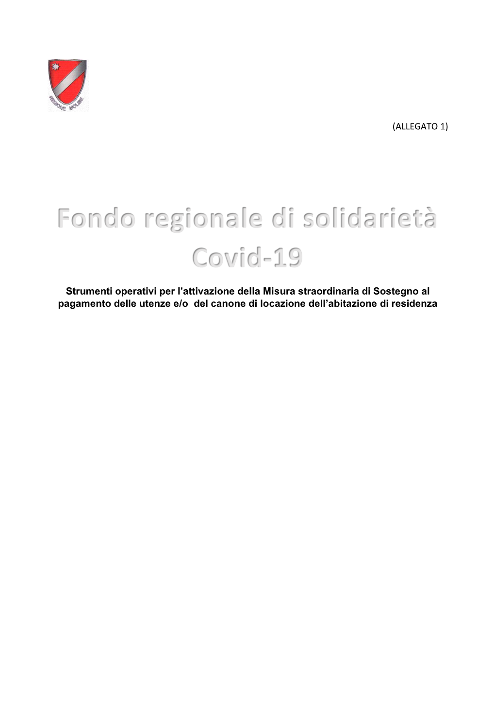 Fondo Regionale Di Solidarietà Covid-19