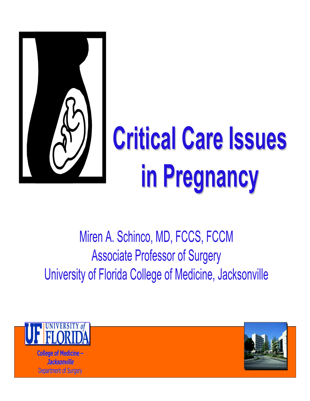 Critical Care Issues in Pregnancy