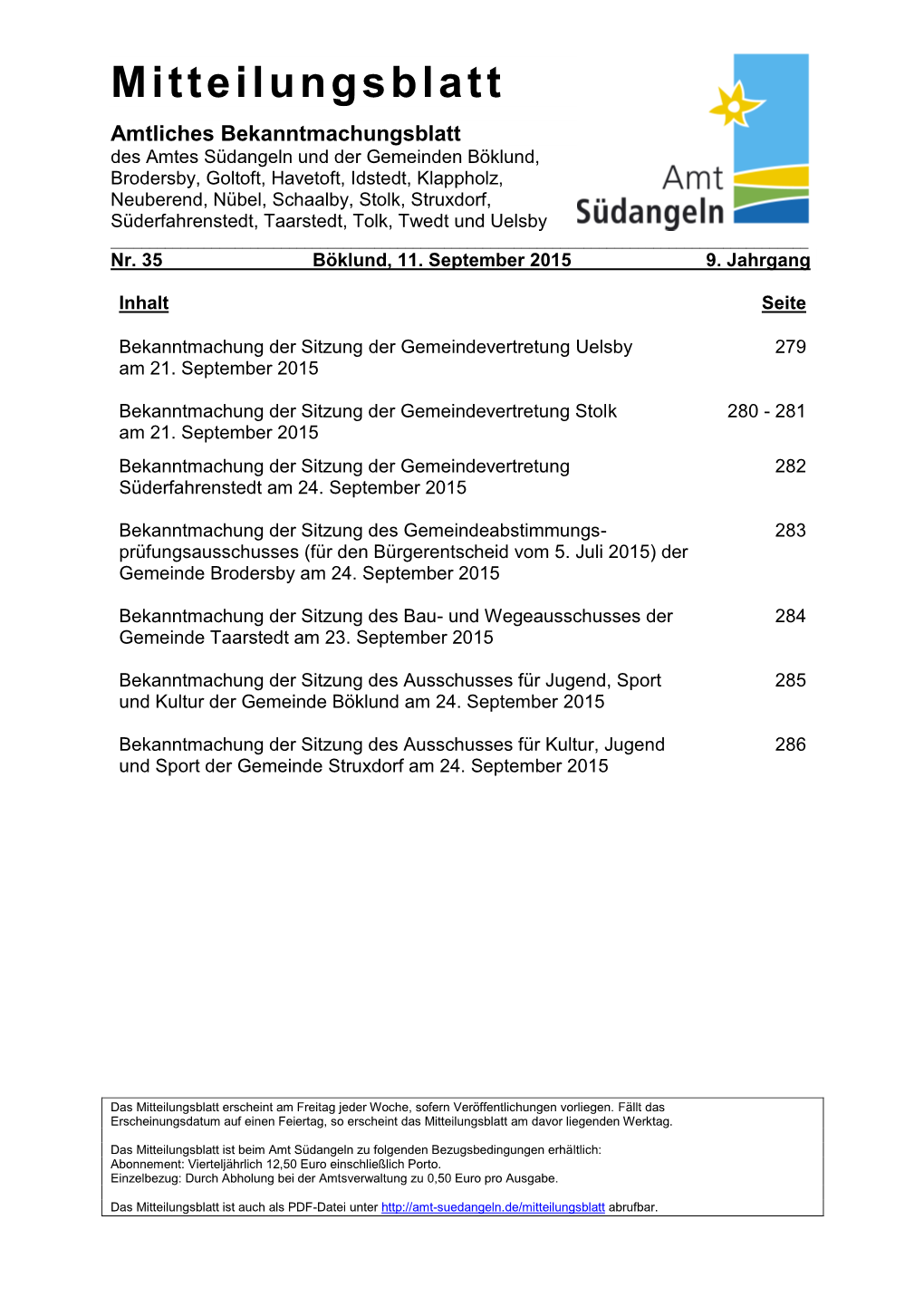 Mitteilungsblatt