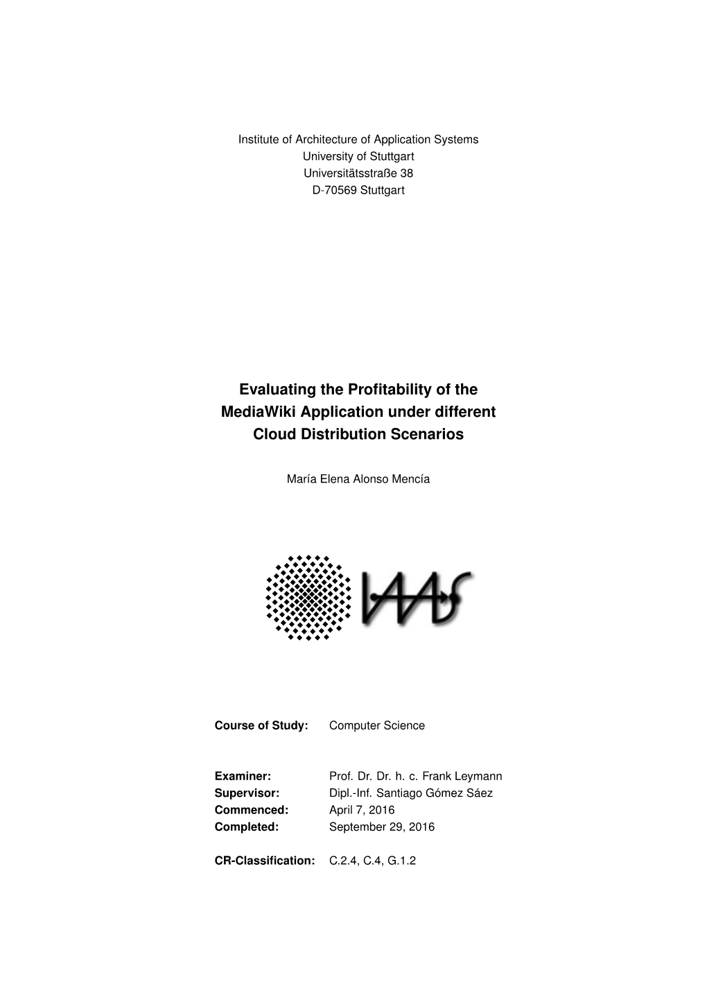 Diploma/Master/Student Thesis —