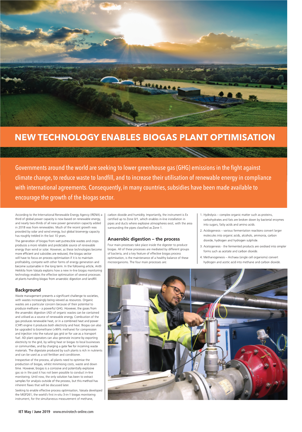 New Technology Enables Biogas Plant Optimisation