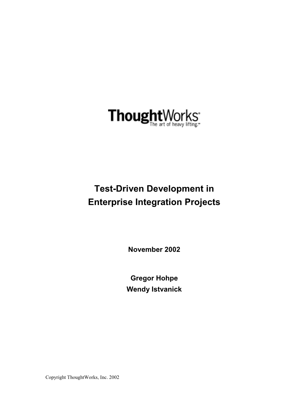 Test-Driven Development in Enterprise Integration Projects