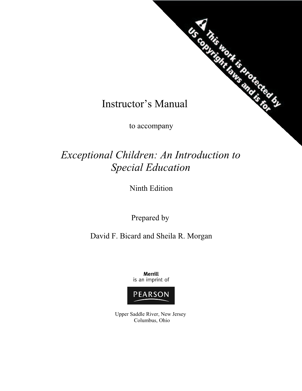 Exceptional Children: an Introduction to Special Education