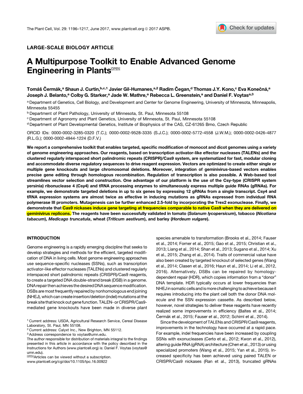 A Multipurpose Toolkit to Enable Advanced Genome Engineering in Plantsopen