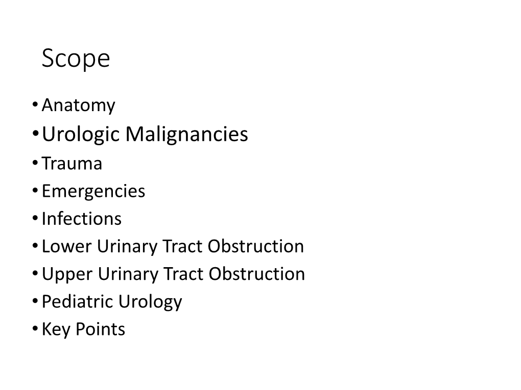 Urologic Malignancies