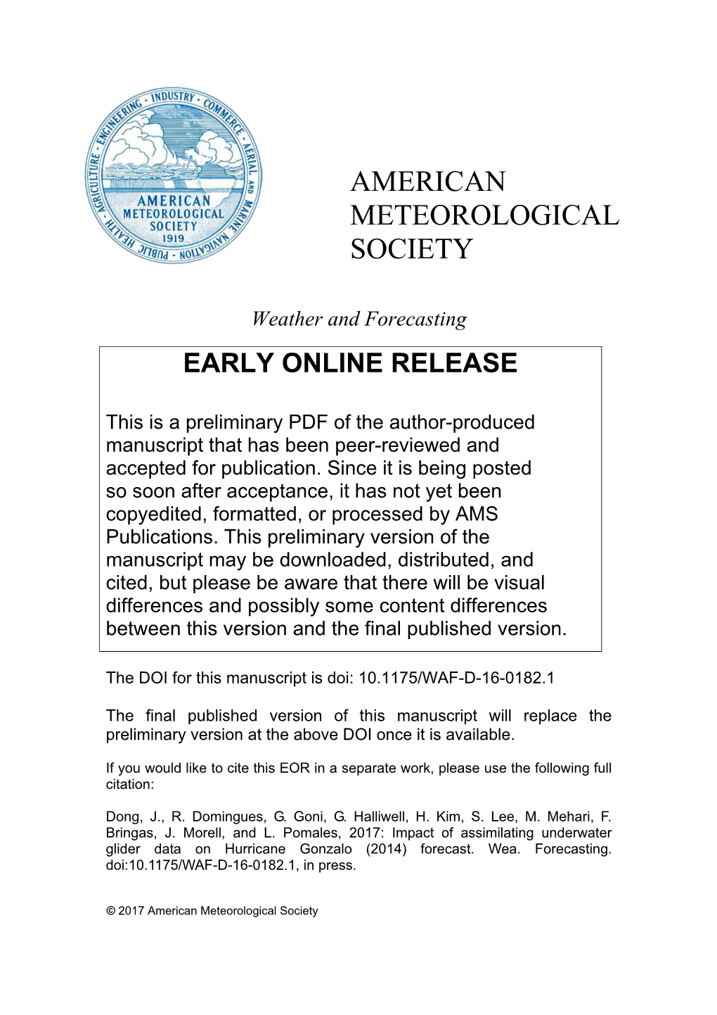 American Meteorological Society Manuscript (Non-Latex) Click Here to Download Manuscript (Non-Latex) Glider Manuscript Jdong Etal Rev V2.Docx