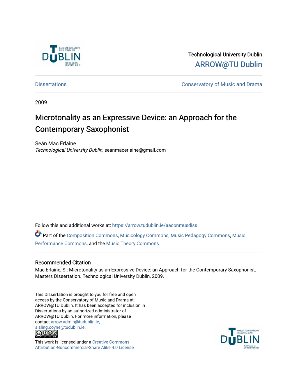 Microtonality As an Expressive Device: an Approach for the Contemporary Saxophonist