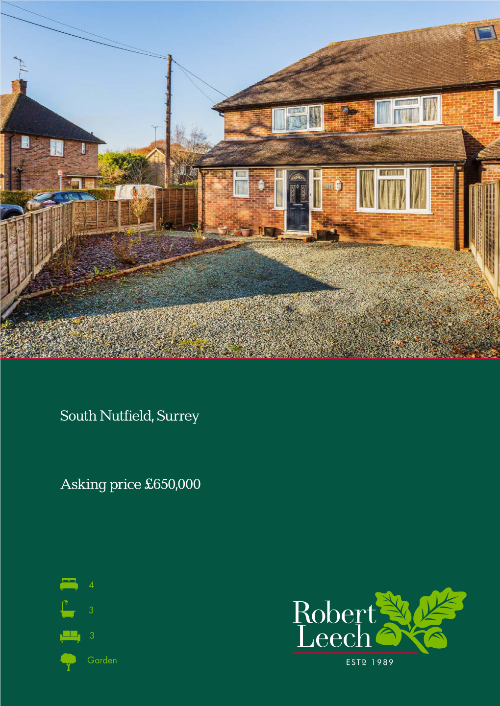South Nutfield, Surrey Asking Price £650,000